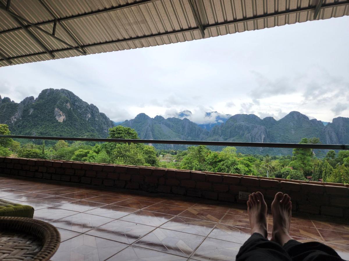 Blue Guesthouse Vangviang Kültér fotó
