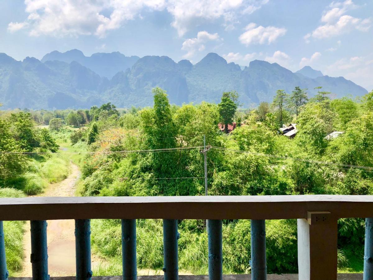 Blue Guesthouse Vangviang Kültér fotó